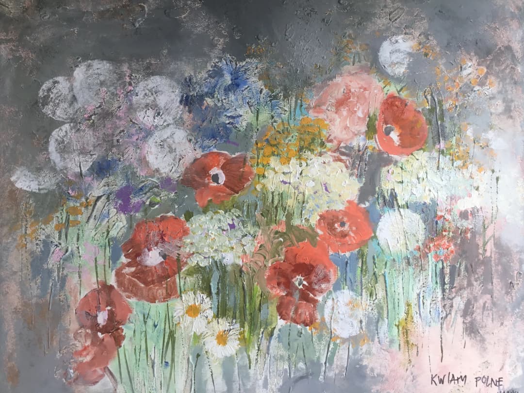 KWIATY, kwiaciarnia „Flower Station”, Kraków, Karmelicka 37, stała expozycja obrazów ze sprzedażą